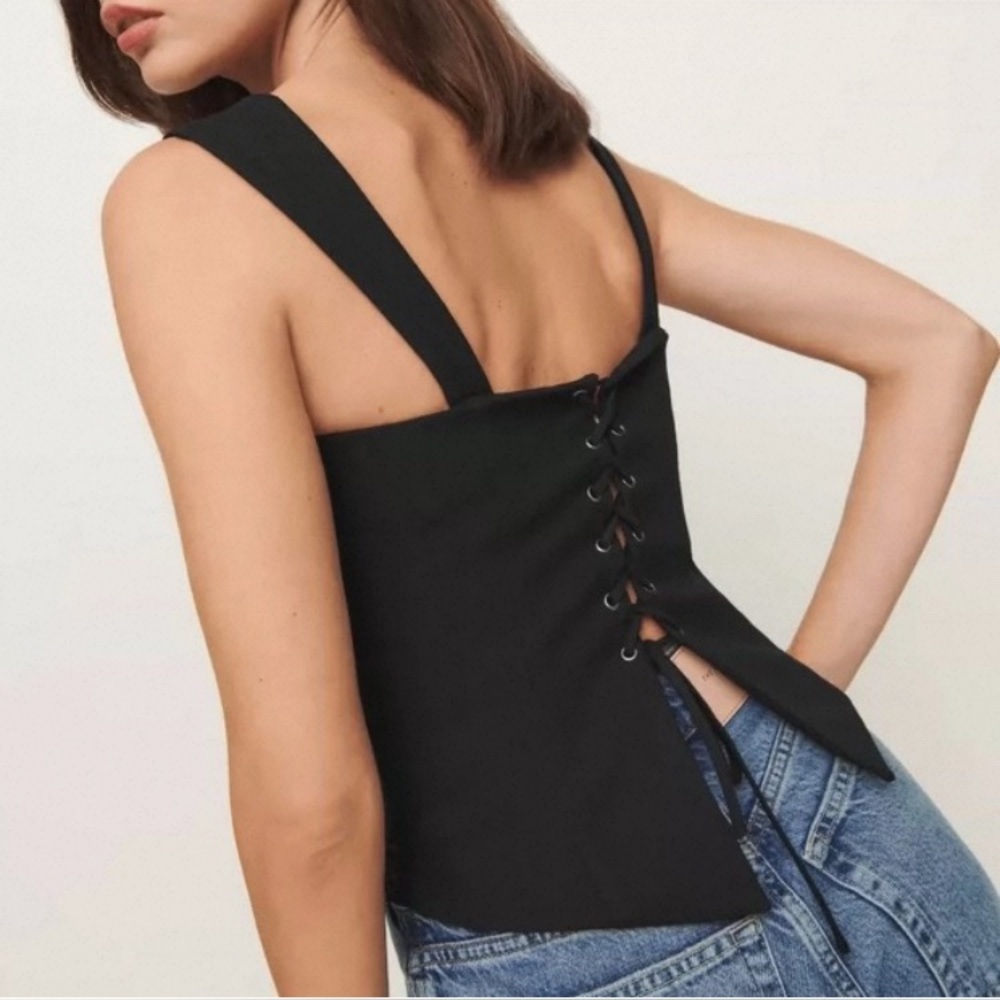 New Reformation Alisa Lace Sweetheart Top size 2 - Picture 4 of 12